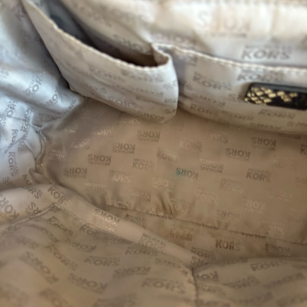 Michael Kors Snake Print Studded Large Tote Bag - Picture 9 of 10